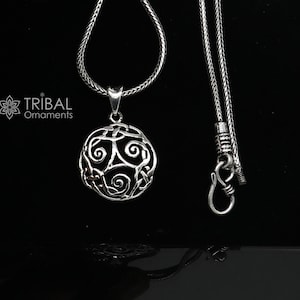 925 sterling silver Triskelion CELTIC pendant, excellent high quality pendant silver necklace locket nsp708