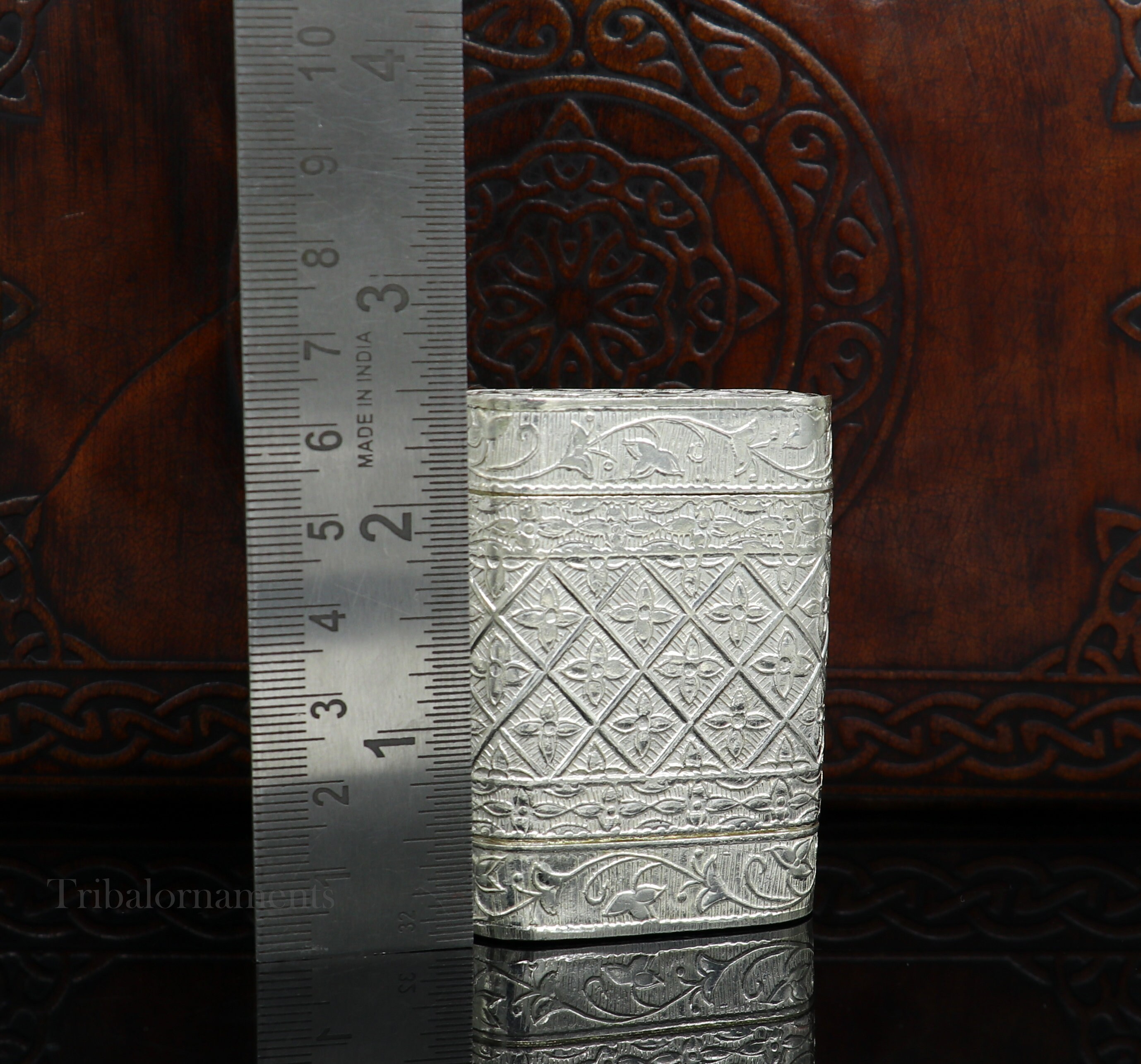 925 Sterling Silver Floral Design 2 In1 Royal Trinket Box 925 Sterling Silver Floral Design 2 In1 Royal Trinket Box