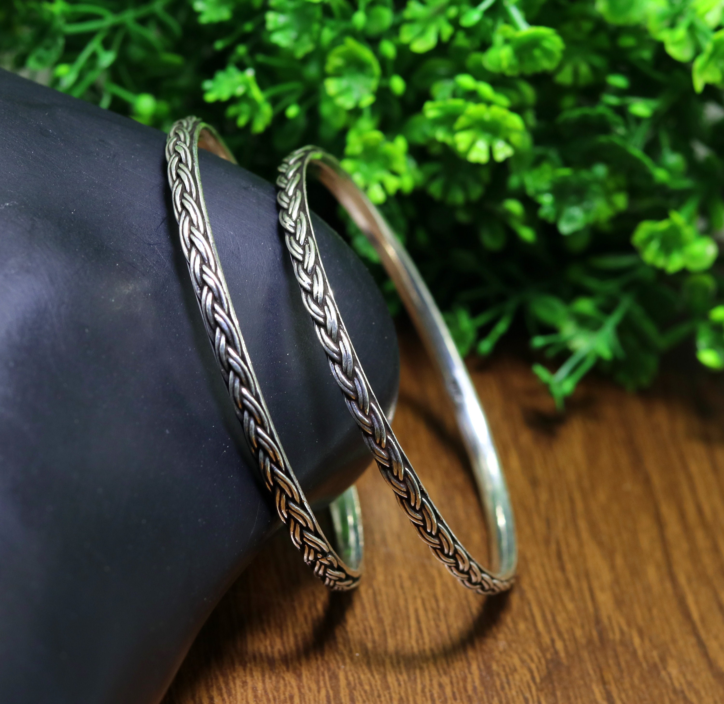 925 Sterling Silver Handmade Fabulous Wheat Style Rope Design