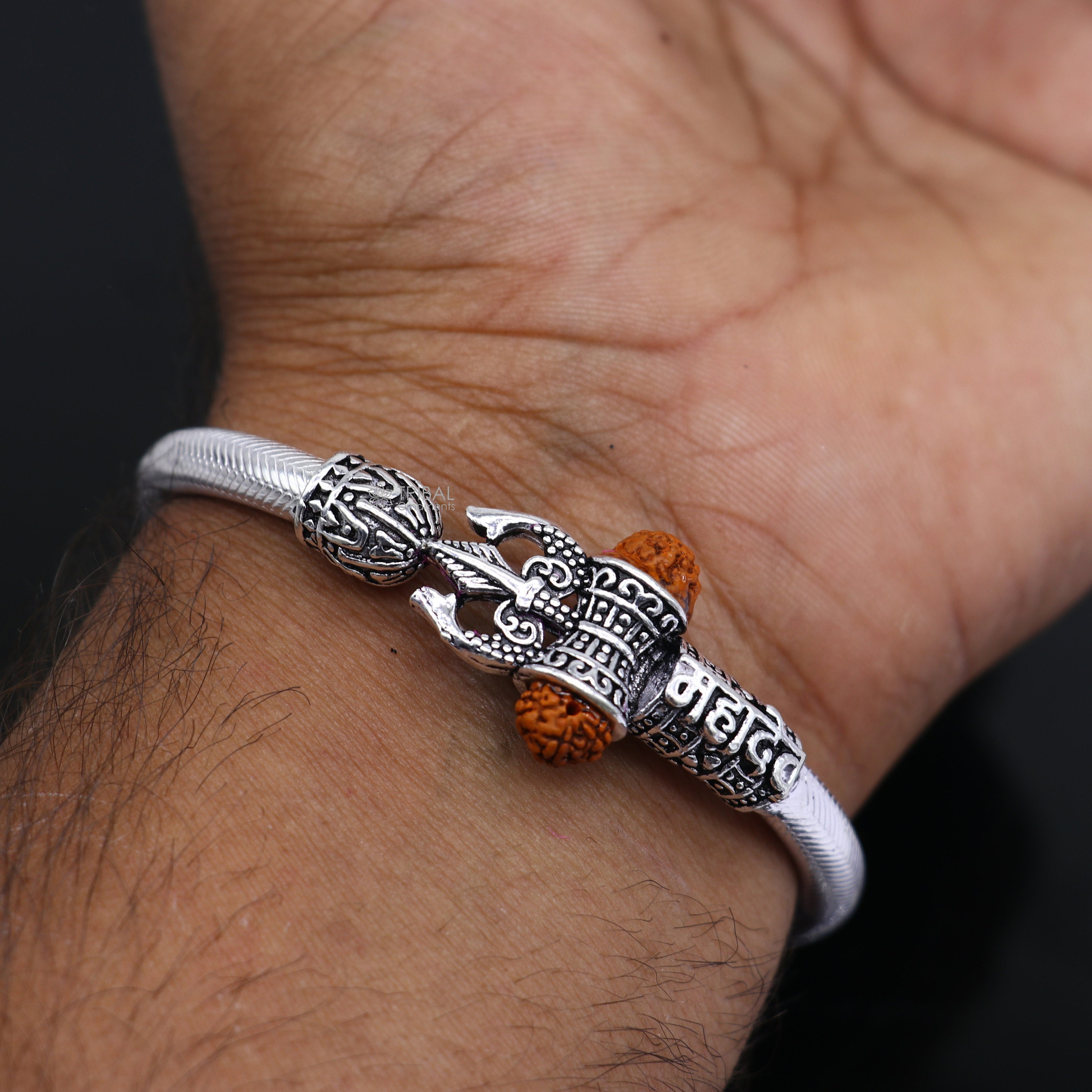 Shiv charm bracelet sliver - Shiv Kripa Rudraksh Kendra