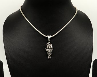 925 sterling silver handmade Hindu idol divine Standing Ganesha, best unisex gifting blessing pendant stylish tribal jewelry India ssp550
