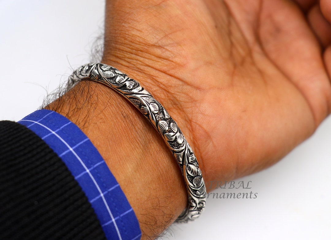 Exclusive Oxidized Design 925 Sterling Silver Chitai Nakshi Work