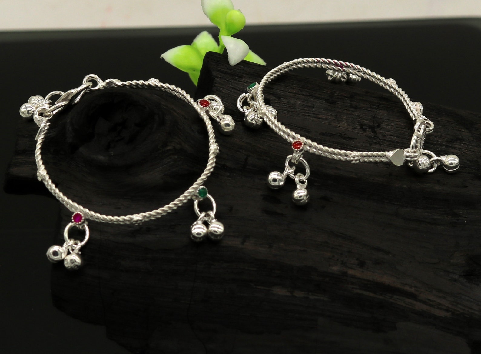 5 Handmade Solid Silver New Born Baby Anklet Charm Ankle Etsy