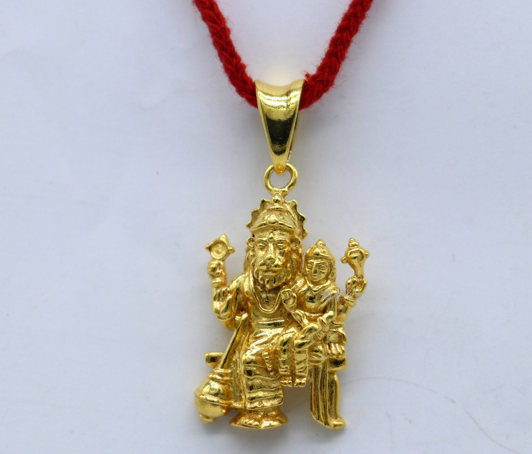 925 Sterling Silver Handmade Divine Vishnu With Laxmi (narsimha - Main Image