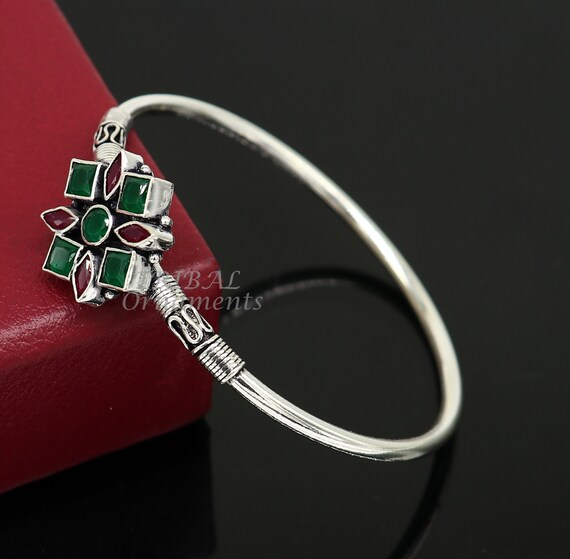 Cuff bracelet 2024 with stone ends