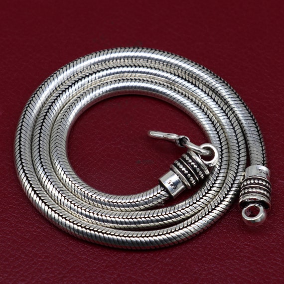 Thick 5mm Sterling Silver Snake Chain Necklace 