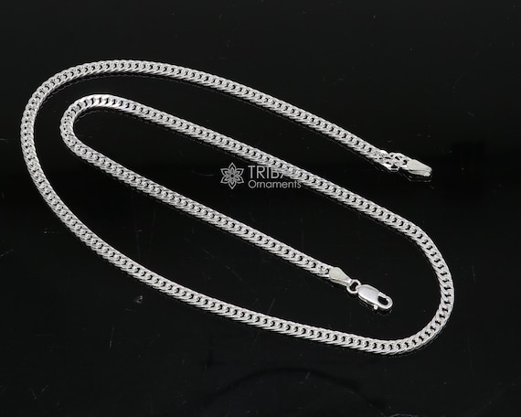 3mm 20/24 Solid 925 Sterling Silver Handmade Modern Trendy Design Unique Chain Necklace Giving It a Distinctive and Stylish Look Ch233 - Etsy 3mm 20/24 Solid 925 Sterling Silver Handmade Modern Trendy Design Unique Chain Necklace Giving It a Distinctive and Stylish Look Ch233 - Etsy