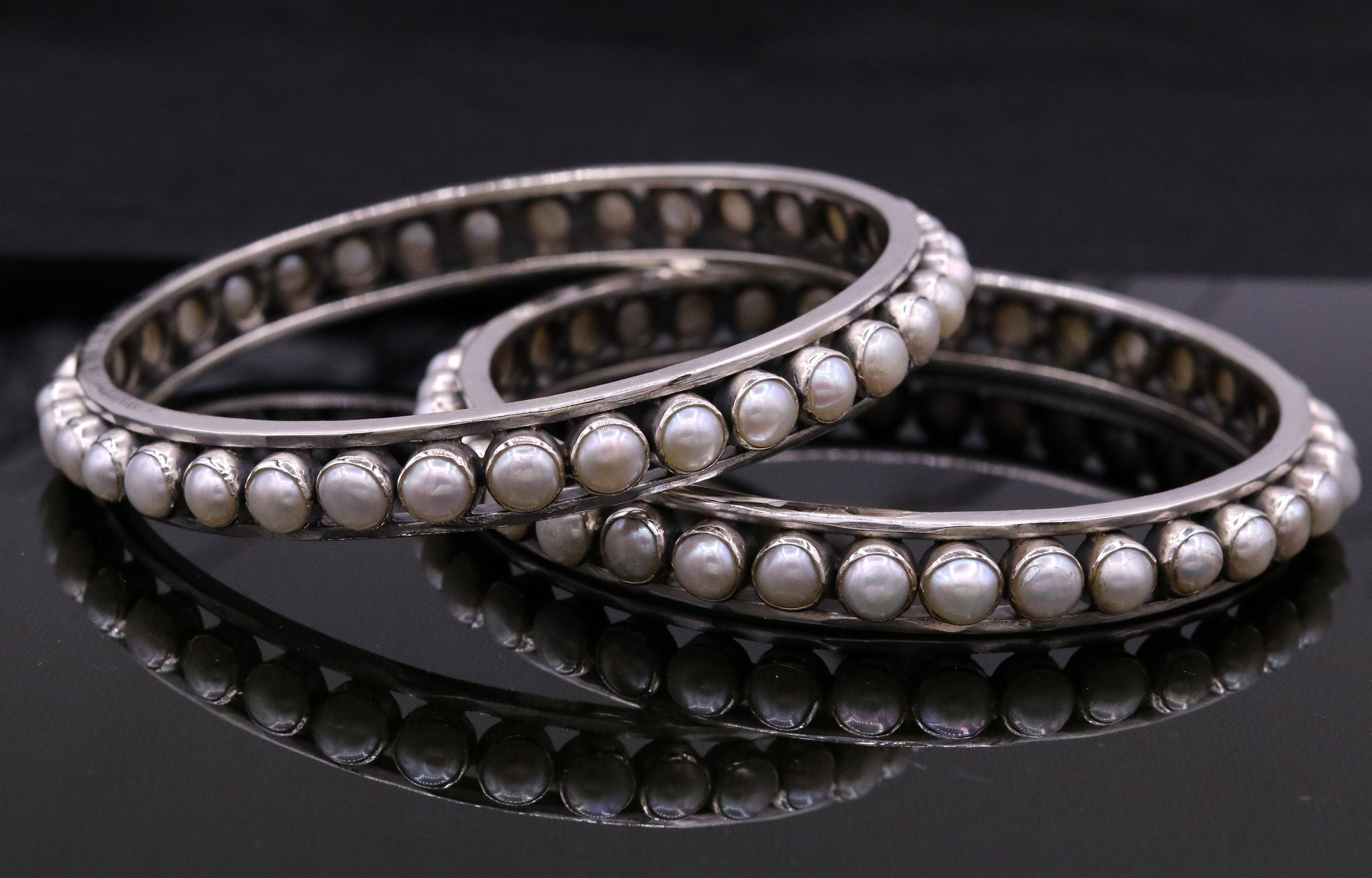 SILVER925 NAVAJO PEARL BANGLE/シルバー/バングル SILVER925 NAVAJO PEARL BANGLE/シルバー/バングル Native