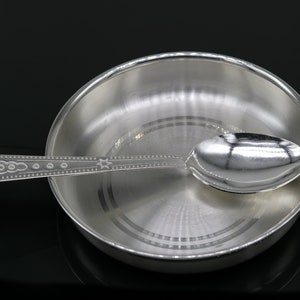 999 Fine silver handmade silver vessels, silver utensils, silver baby plate,tray silver art, silver kitchen accessories, baby feeding sv49