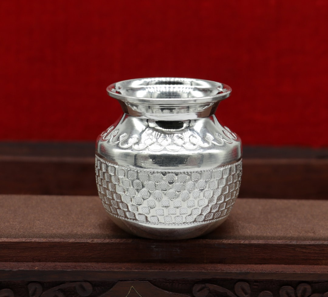 Kalas Design Pure 925 Sterling Silver Handmade Vintage Design Kalash or Pot, Unique ...