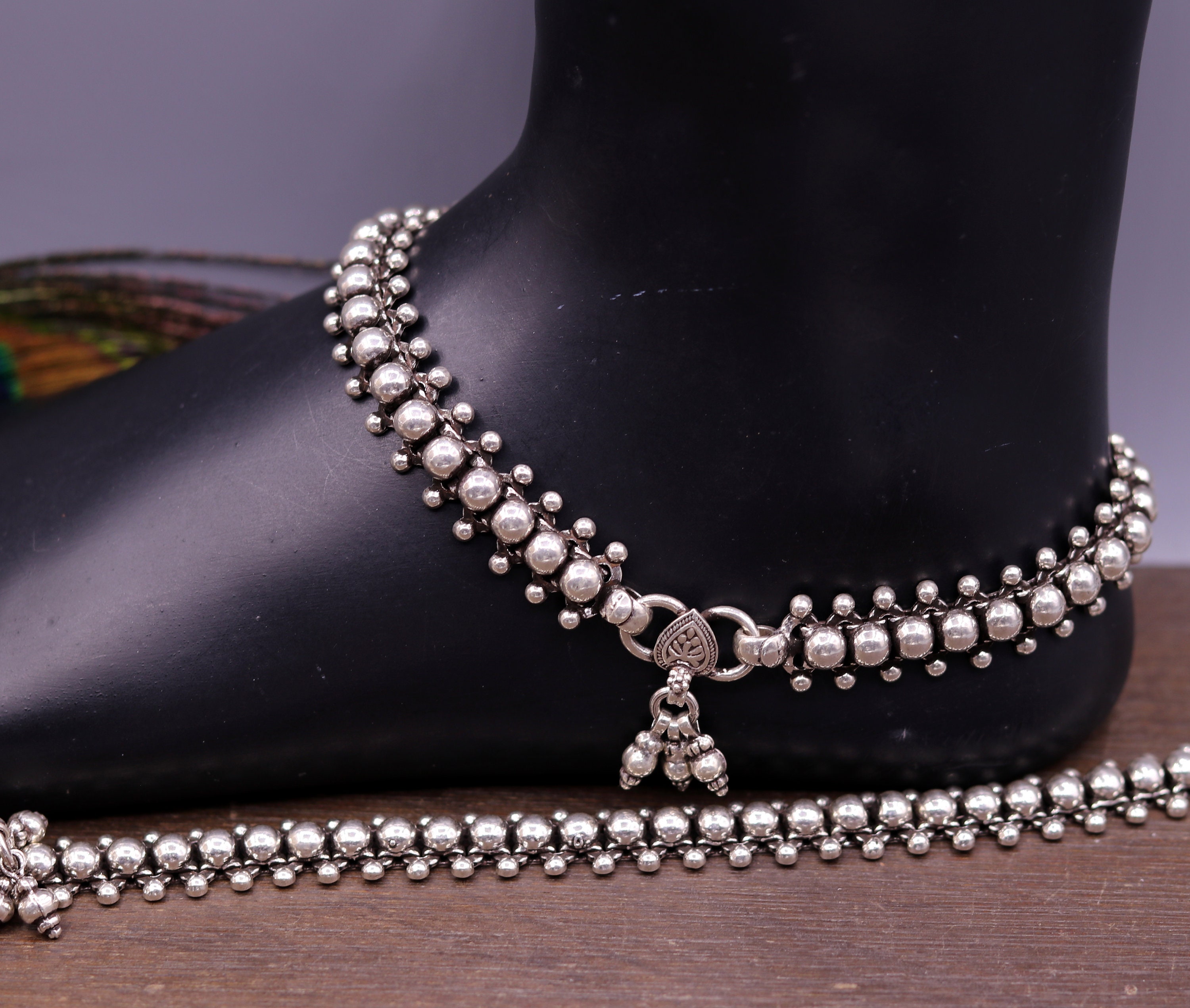 925 Sterling Silver Handmade Vintage Design Ankle Bracelet , Foot Bracelet  Anklets. Trendy Style Gifting Excellent Tribal Jewelry Ank122 - Etsy