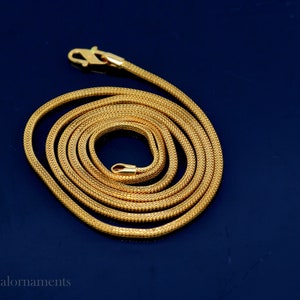 22kt yellow gold handmade box chain with multiple box customized work designer unisex chain necklace royal jewelry from india ch512
