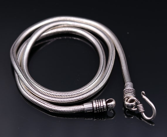 Vintage Style 925 Sterling Silver 28 Inch Handmade Flexible