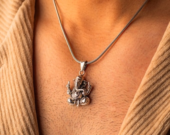 Vintage trendy 925 sterling silver handmade Lord Ganesha pendant, amazing stylish unisex pendant personalized jewelry ssp456