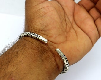 925 Sterling Silver Handmade Chitai Bangle Bracelet Kada 925 Sterling Silver Handmade Chitai Bangle Bracelet Kada