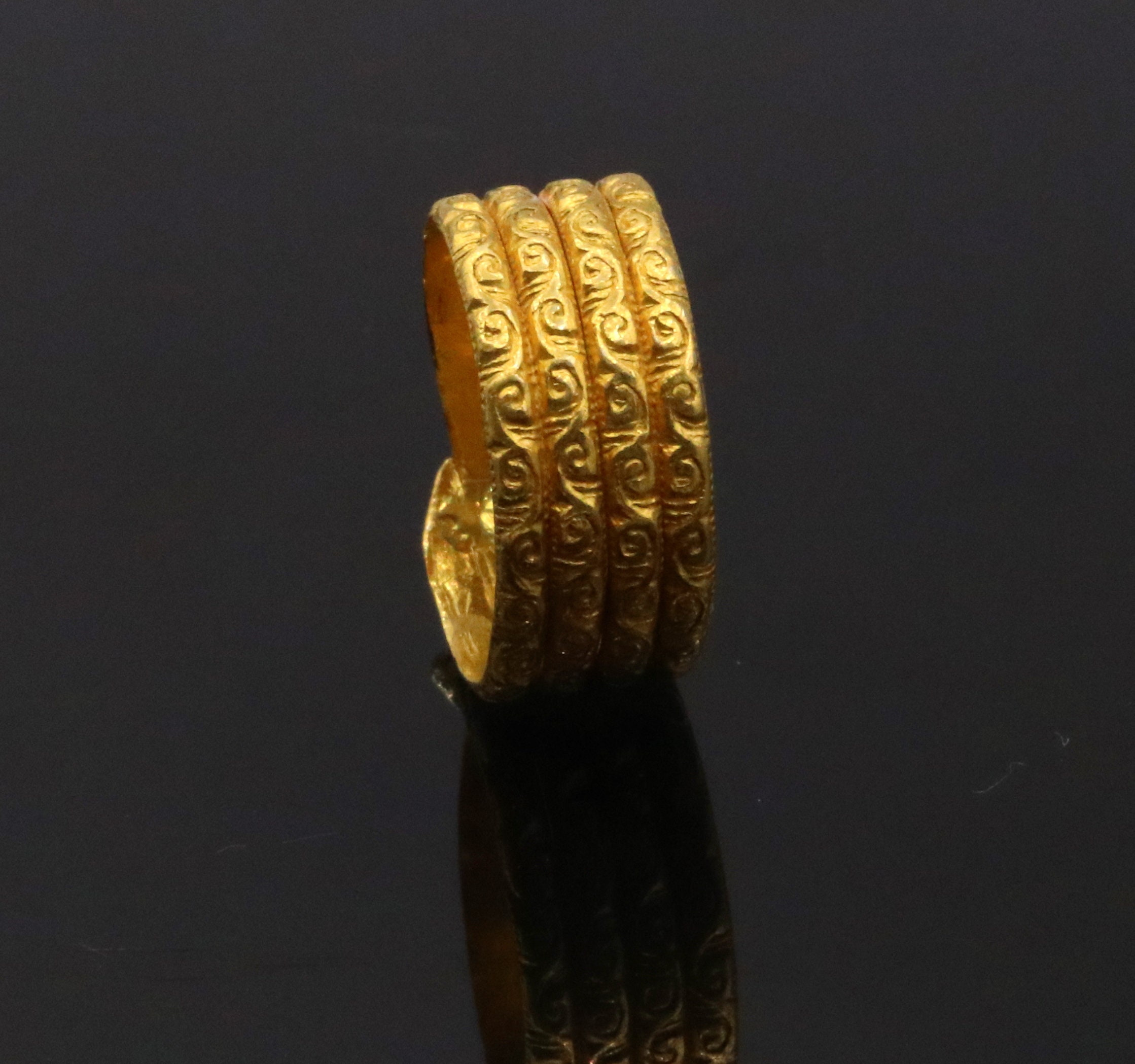 Vintage 22k Carat Yellow Gold Handmade Unique Traditional Design