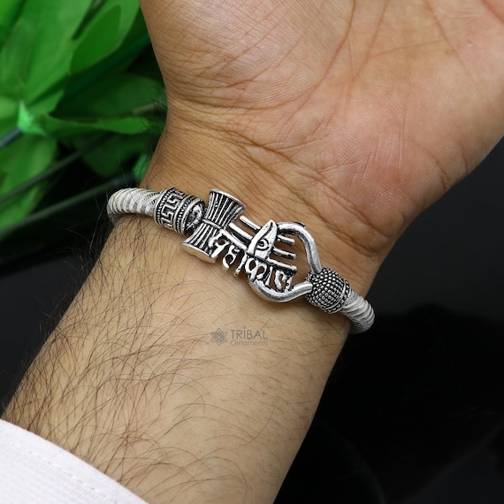 Silver Chain Mahakal Bracelet For Men's | B27-MAY-66 | Cilory.com