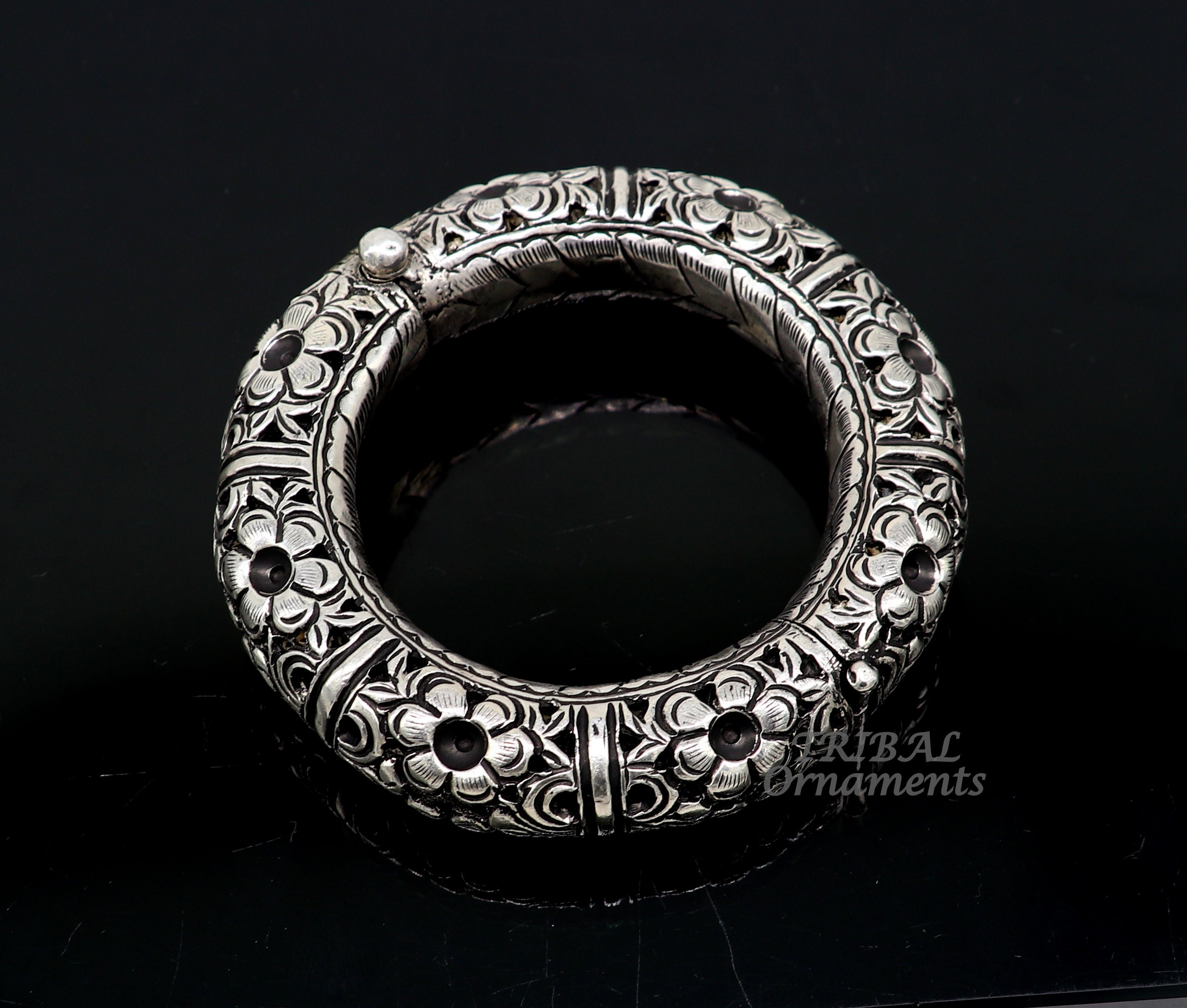 925 Sterling Silver Handmade Chitai Work Bangle Bracelet 925 Sterling Silver Handmade Chitai Work Bangle Bracelet