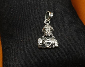 925 sterling silver handmade Hindu god Lord Hanuman pendant, amazing designer fabulous pendant unisex gifting jewelry ssp950