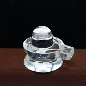 125 GRAMS Natural sphatik crystal stone divine lor shiva lingam statue, amazing sphatik lingam puja article for wealth and prosperity stna29