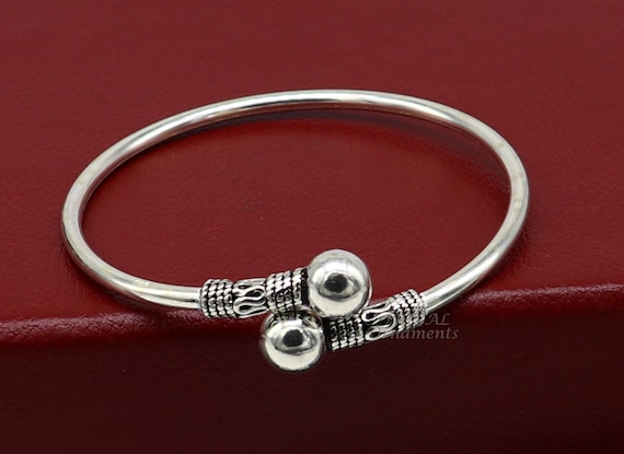 925 Sterling Silver Fabulous Bangle Bracelet Kada Amazing Cuff