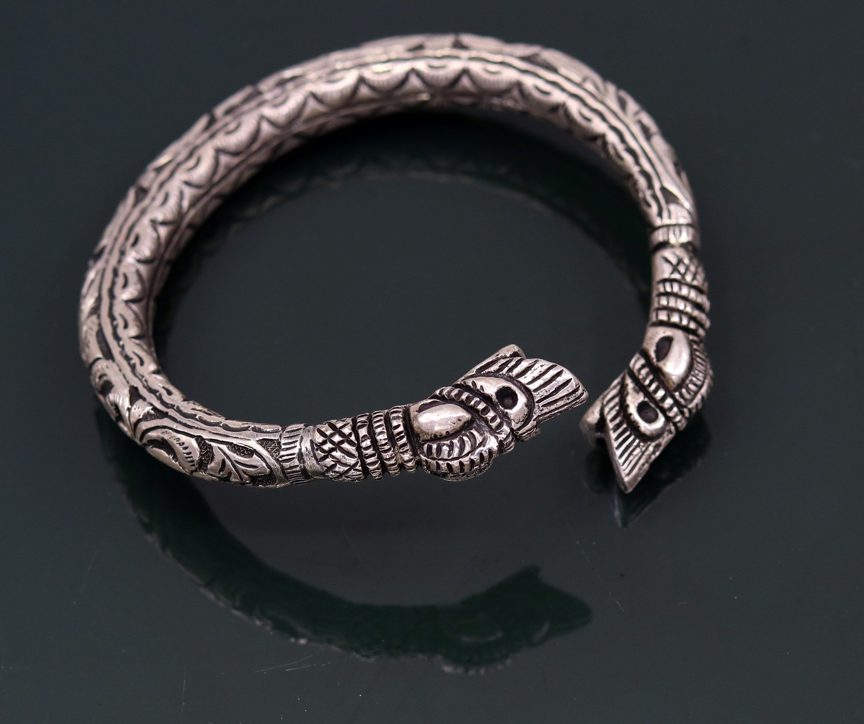 925 Sterling Silver Handcrafted Crocodile Face Vintage 925 Sterling Silver Handcrafted Crocodile Face Vintage