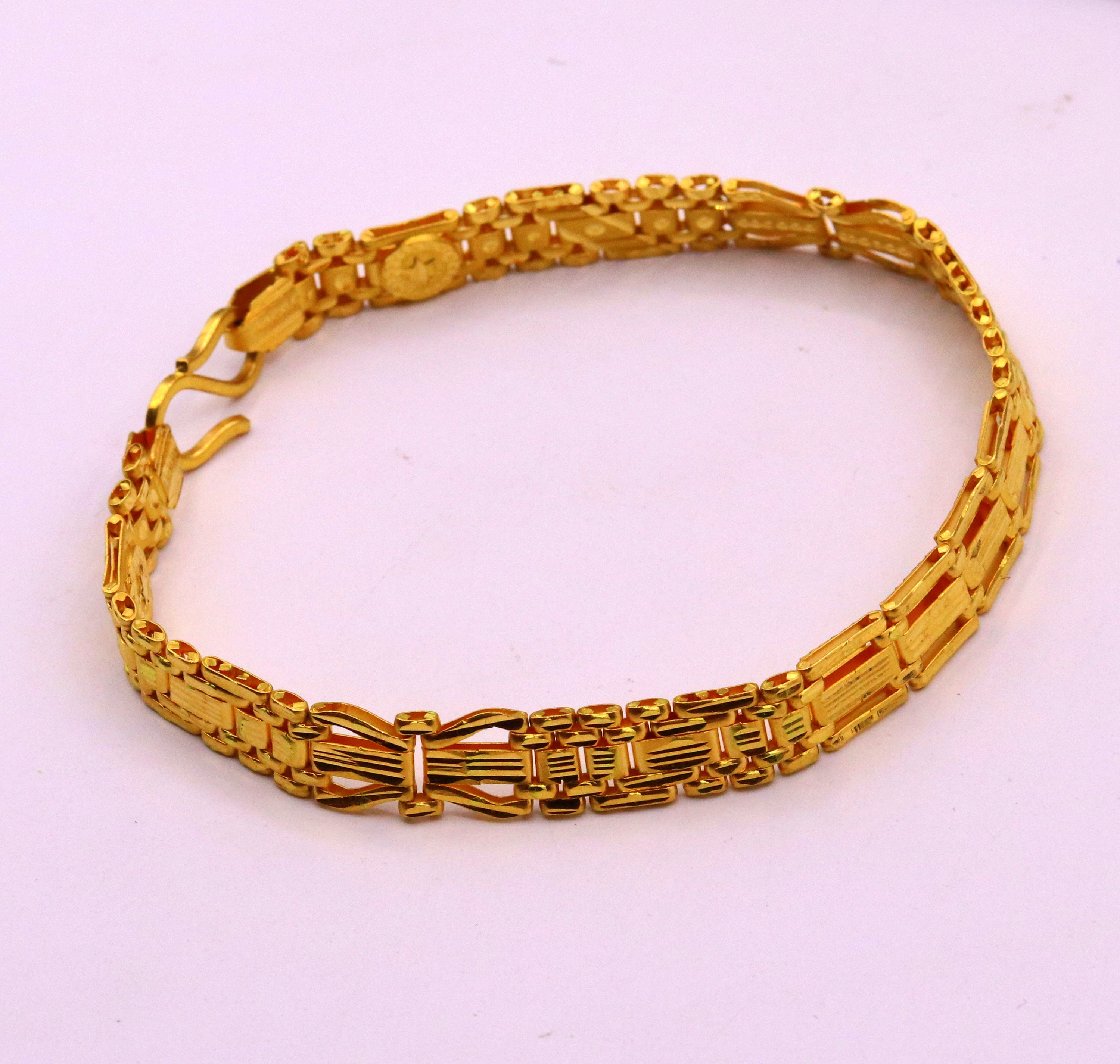 8 Grams Gold Bracelet Design for Men | 1 Savaram Model - YouTube
