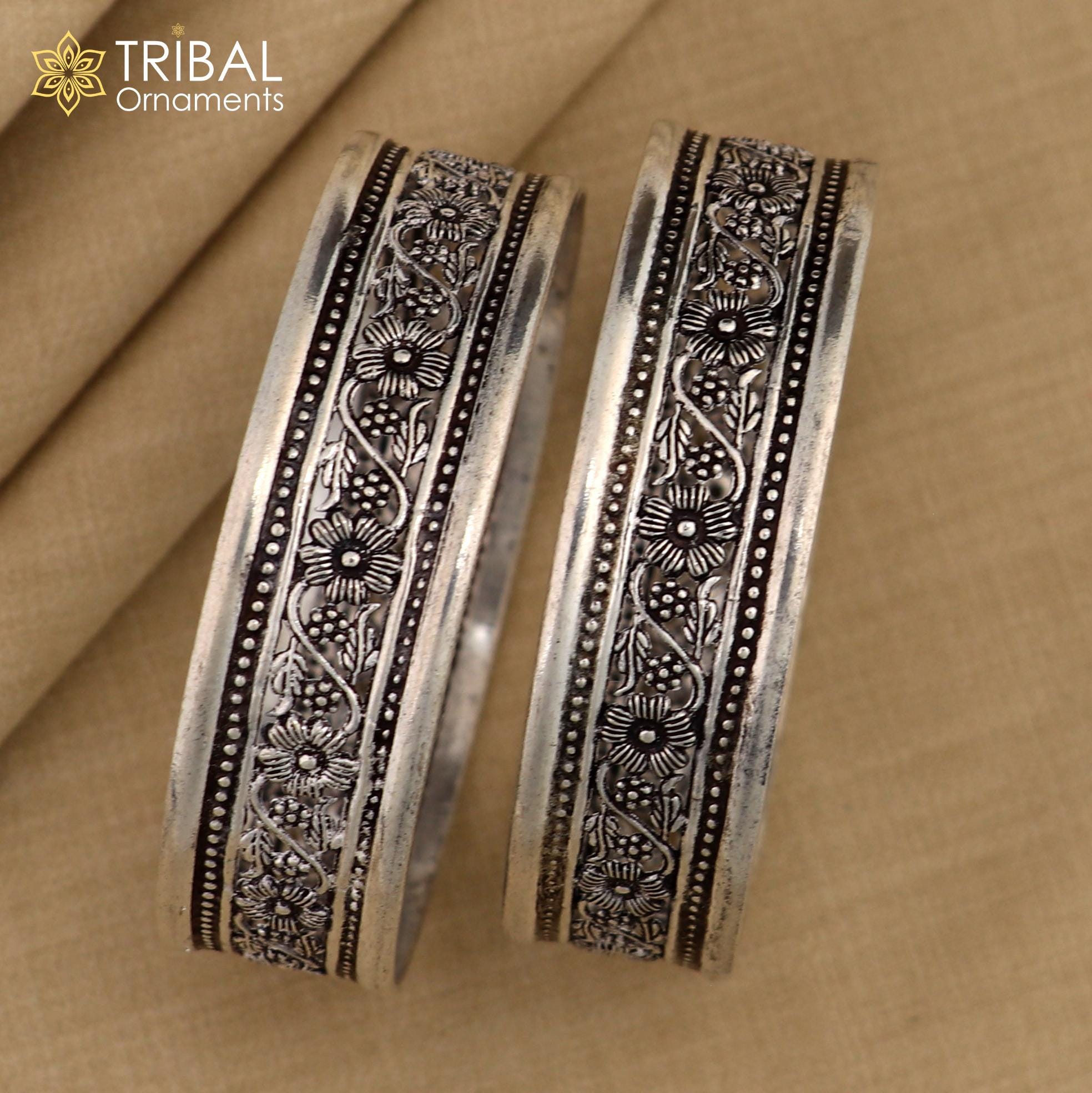 Floral Style 925 Sterling Silver Amazing Customized Bangle