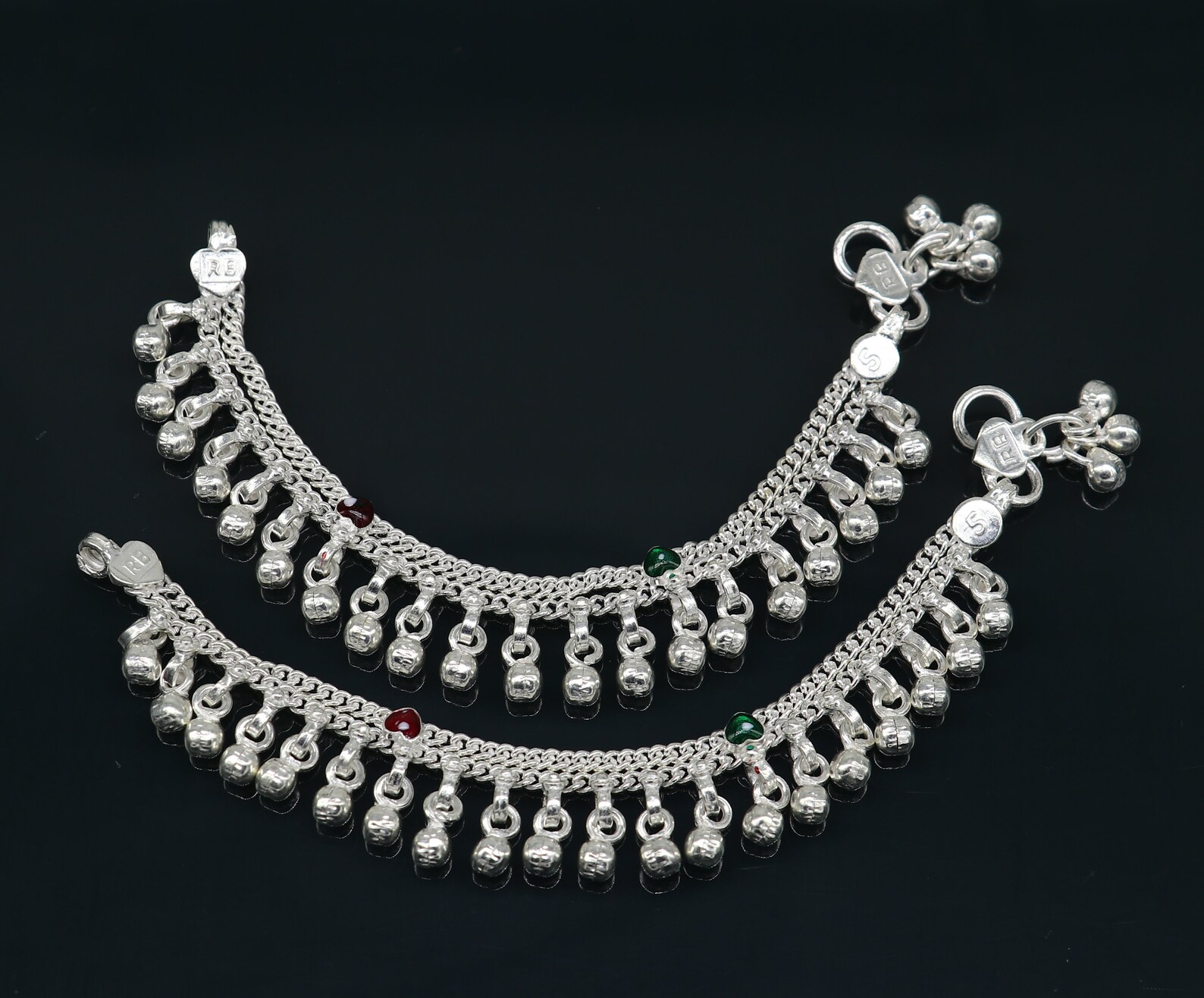 5 Long Sterling Silver Customized Baby Anklets Stunning Etsy UK