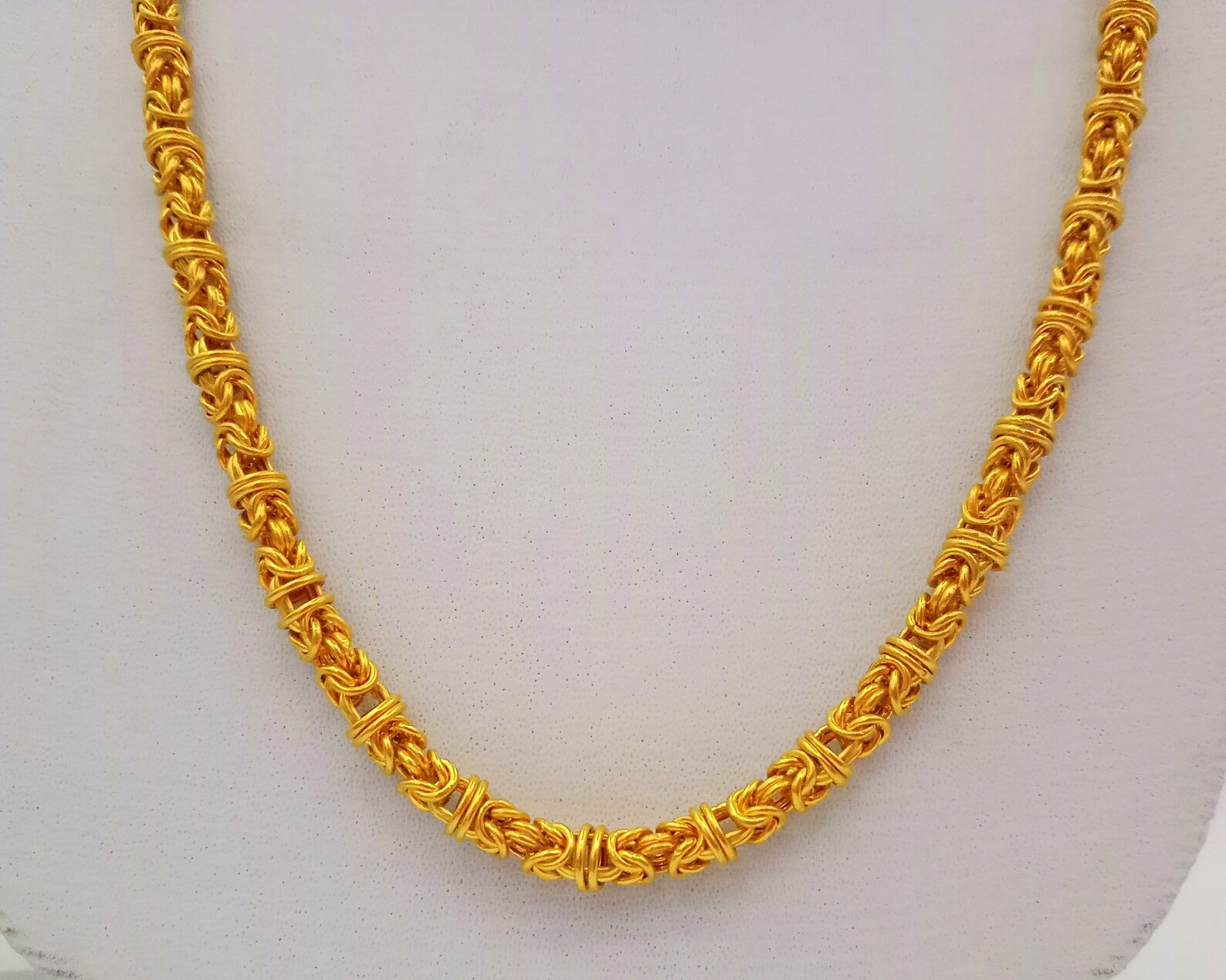 Luxury Gifting Chain 22k/18k Yellow Gold Handmade Fabulous Byzantine ...