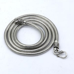 4.2 mm 20&quot; to 30&quot; long screw chain 925 sterling silver handmade snake chain pendant chain, necklace chain, silver trendy chain ch599