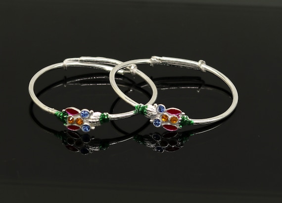Silver bangles for shop baby girl with price
