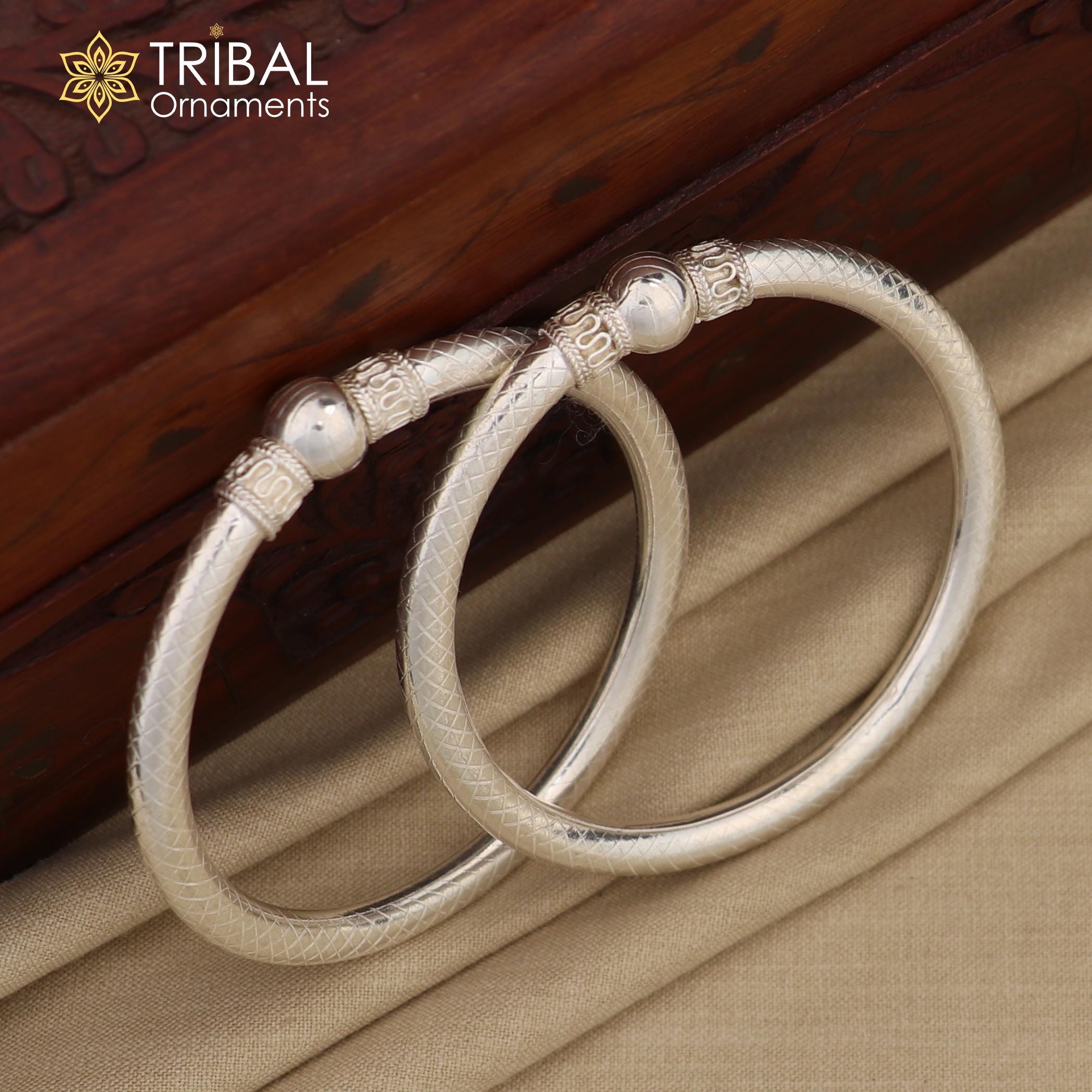 925 Sterling Silver Handmade Fabulous Plain Shine Design