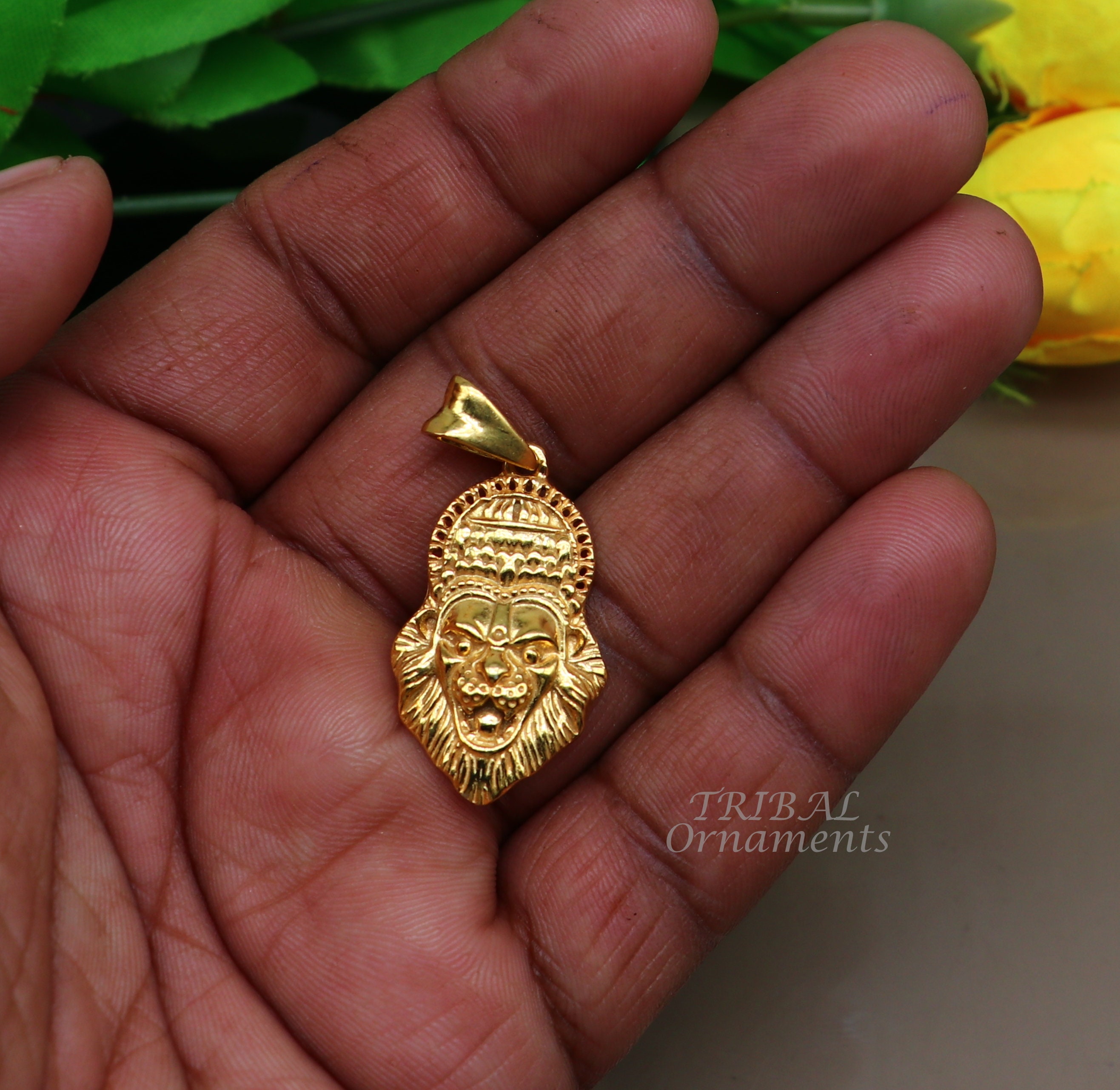 ゴールドポリッシュ925スターリングシルバー神ヴィシュヌ