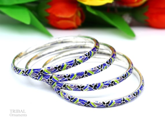 Vintage Rajasthani Sterling Silver (925) Kada Bracelet Vintage Rajasthani Sterling Silver (925) Kada Bracelet