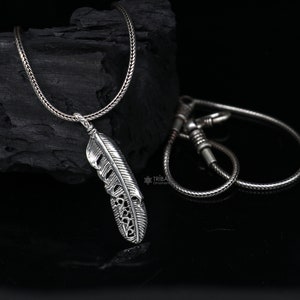 925 sterling silver unique bird wing pendant/ bird feather pendant, silver wing necklace, animal jewelry nsp645