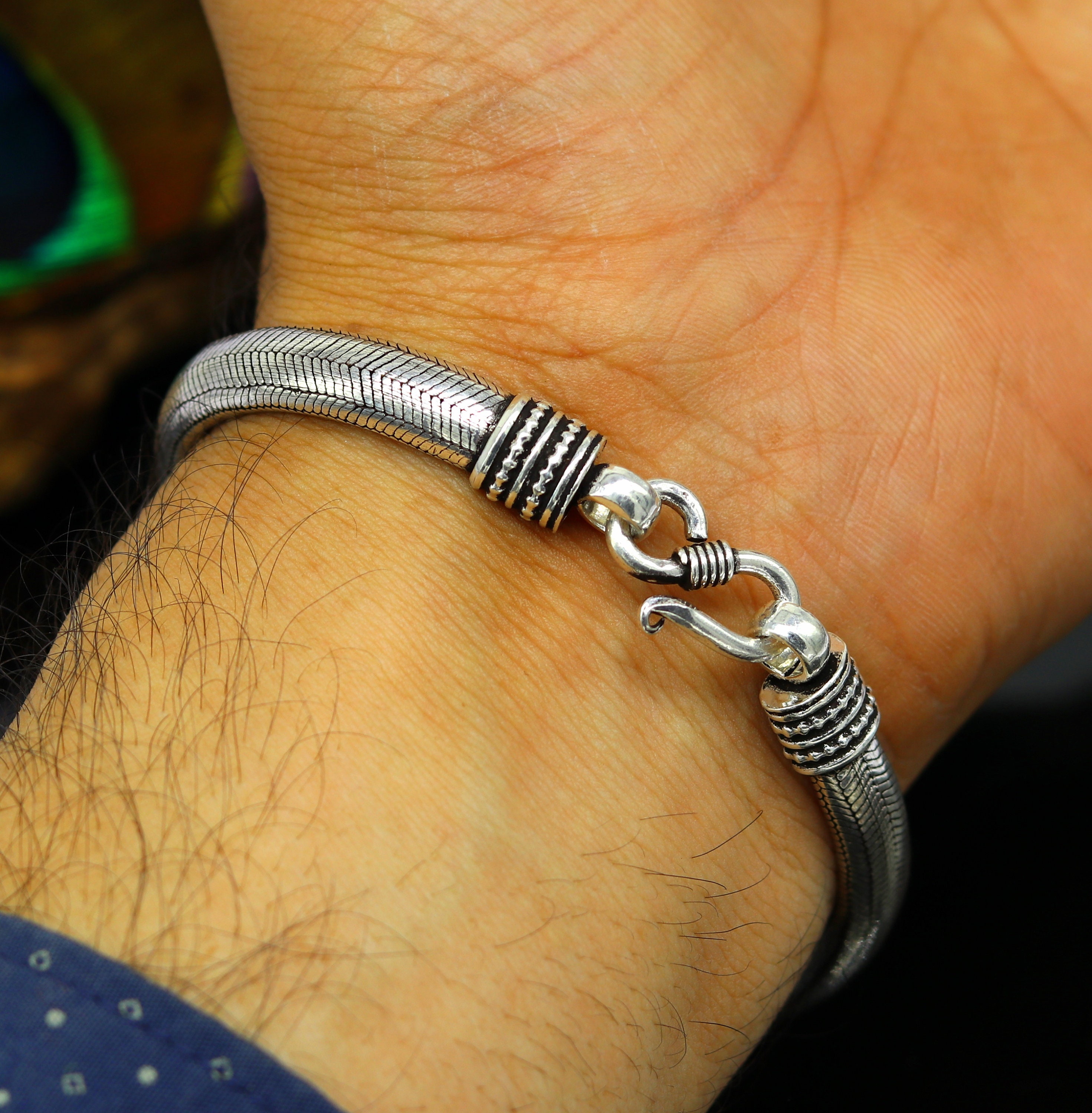 7mm 925 Sterling Silver Handmade Vintage Antique Design 7mm 925 Sterling Silver Handmade Vintage Antique Design