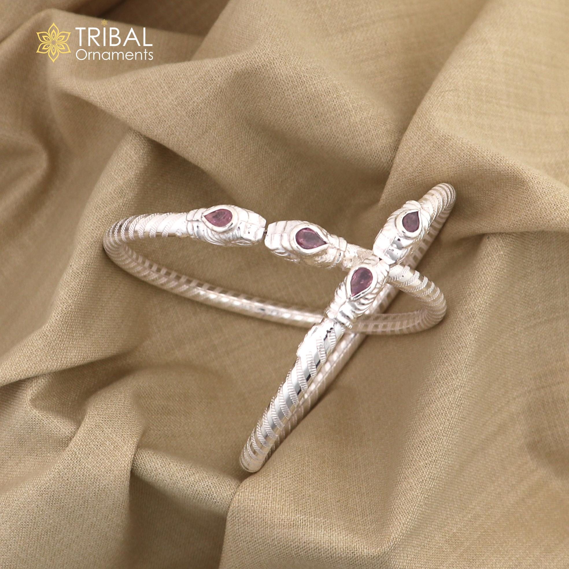 925 Sterling Silver Handmade Fabulous Lion Face Stylish Kada