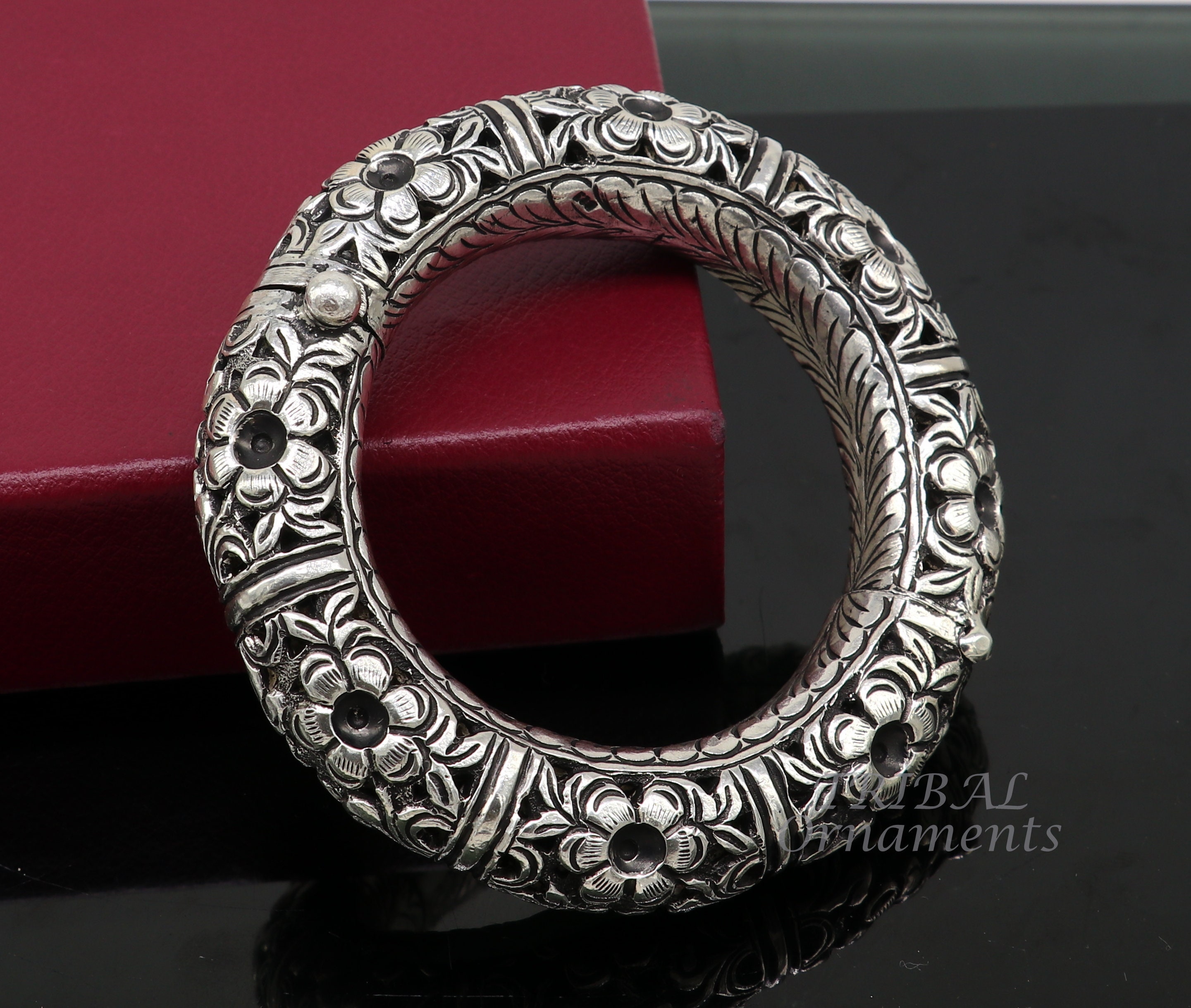 925 Sterling Silver Handmade Fabulous Flower Work Vintage
