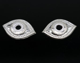 Solide Sterling Silber Netra oder Augen, Amazing God Jagannath White Idole Augen, laddu Gopala Augen su1230