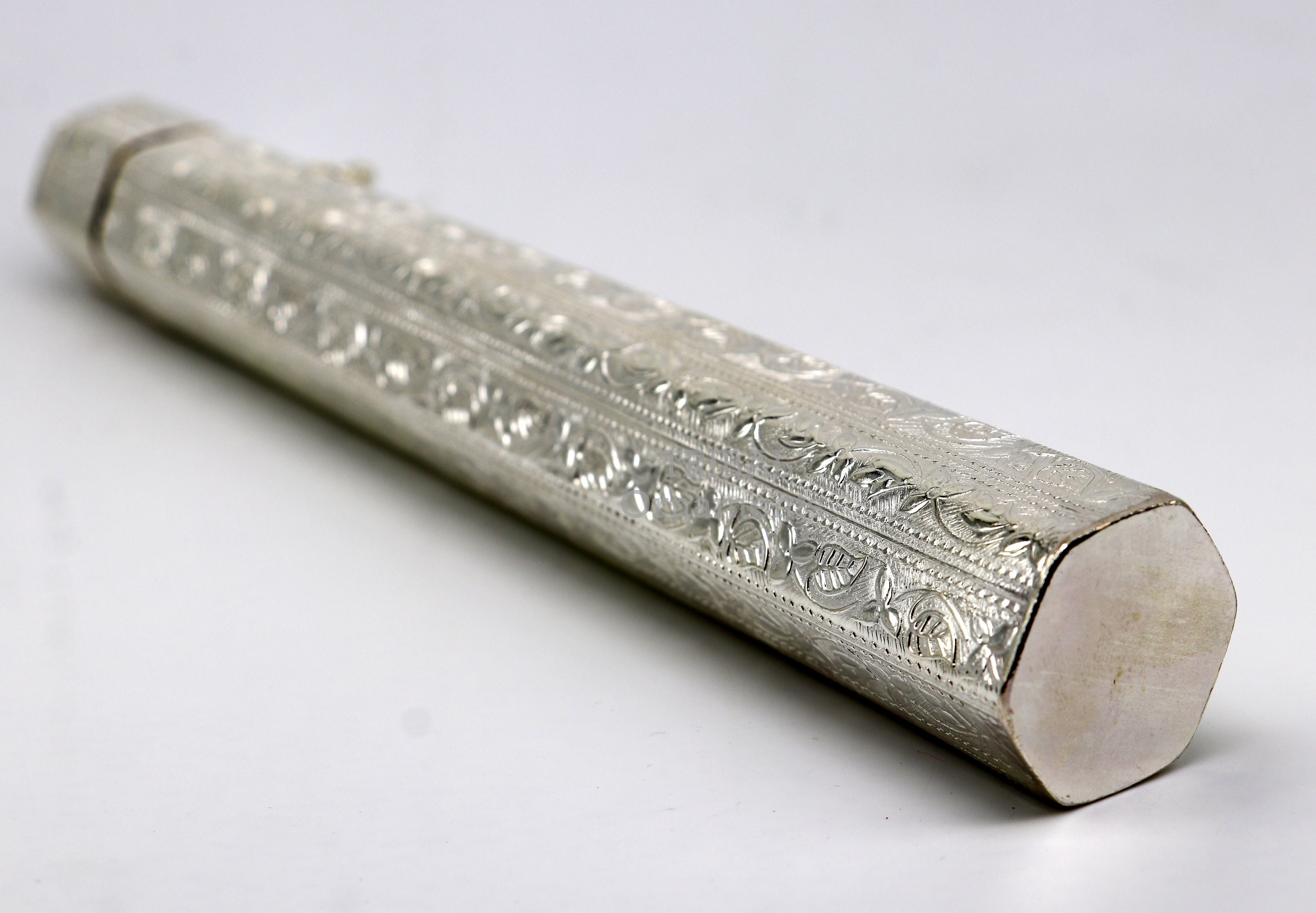 ま*ん様 純銀　物入れ　古道具 ま*ん様 純銀物入れ古道具