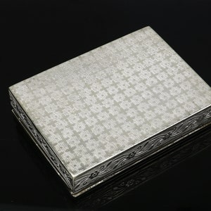 4&quot;x 3&quot; inches 925 sterling silver trinket box casket box container cigar box, sanduk/tijori brides jewelry box collectible pieces stb786