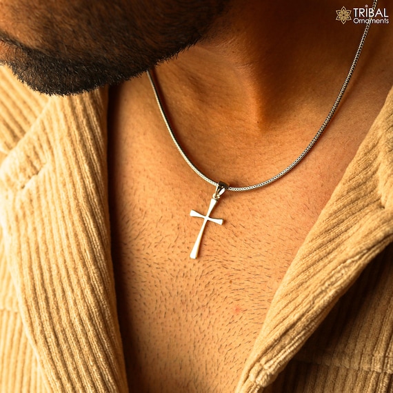 Elegant 925 Sterling Silver Holy Cross Pendant, Excellent Unique