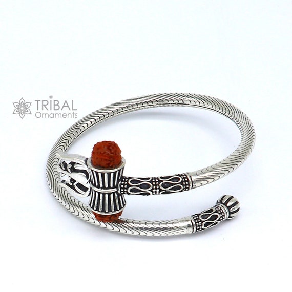 925 Sterling Silver Handmade Amazing Customized Lord Shiva Bangle