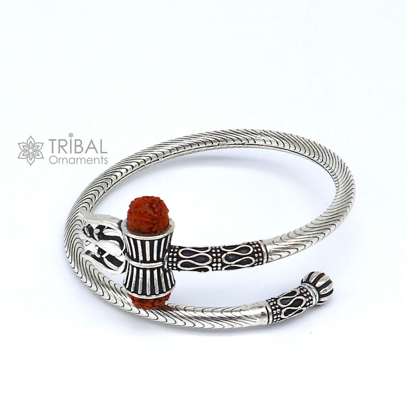 925 Sterling Silver Handmade Amazing Customized Lord Shiva Bangle