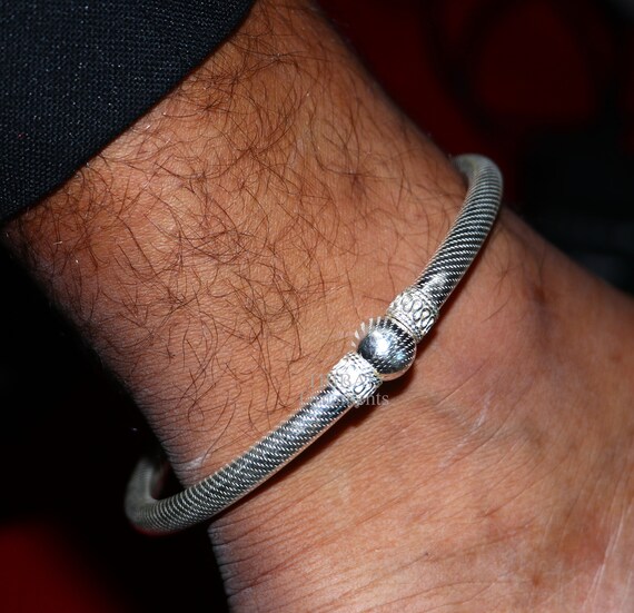 Silver ankle best sale kada