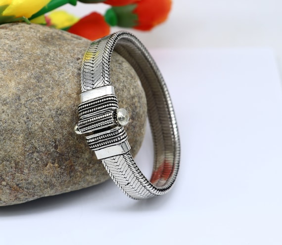 Bracciale Catena Serpente In Argento 925 NKlaus - Lunghezza 19cm, Larghezza 4,16mm - 2