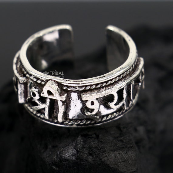 925 Sterling Silver 12mm Wide Solid Handmade Adjustable Idol