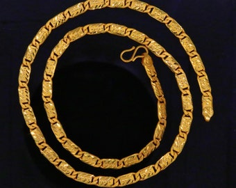 20 Inches Long 5mm Nawabi Chain Handmade 22 Karat Yellow Gold