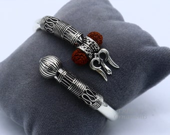 925 Sterling Silver Handmade Plain Shiny Lord Shiva Trident